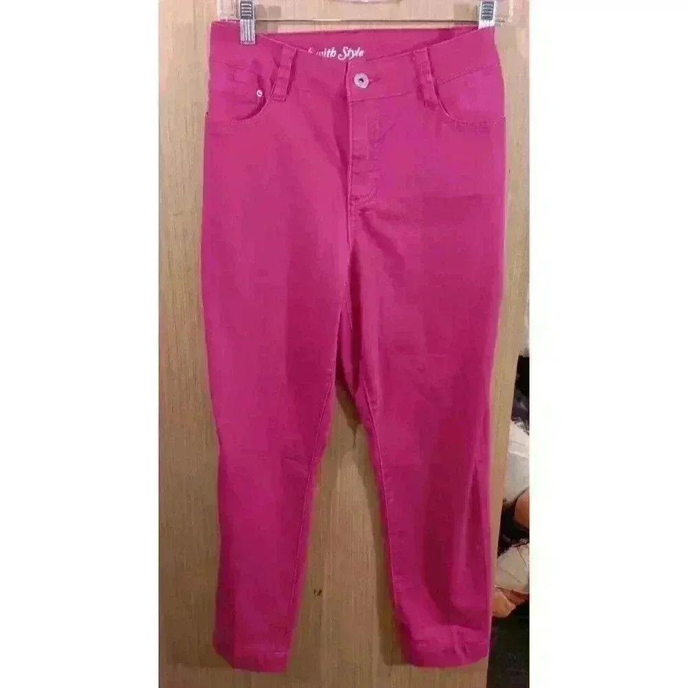 Signature Studio (16) Pink Ultimate Stretch With Style‎ Mid-rise Tapered Leg